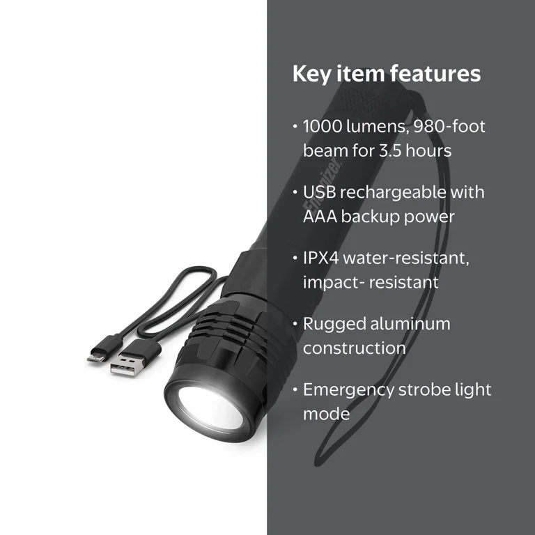 1000 lumen usb rechargeable led flashlight Nitecore MH11 USB-C 000 Lumens rechargeable lithium Energizer Rechargeable LED Flashlight X1000,