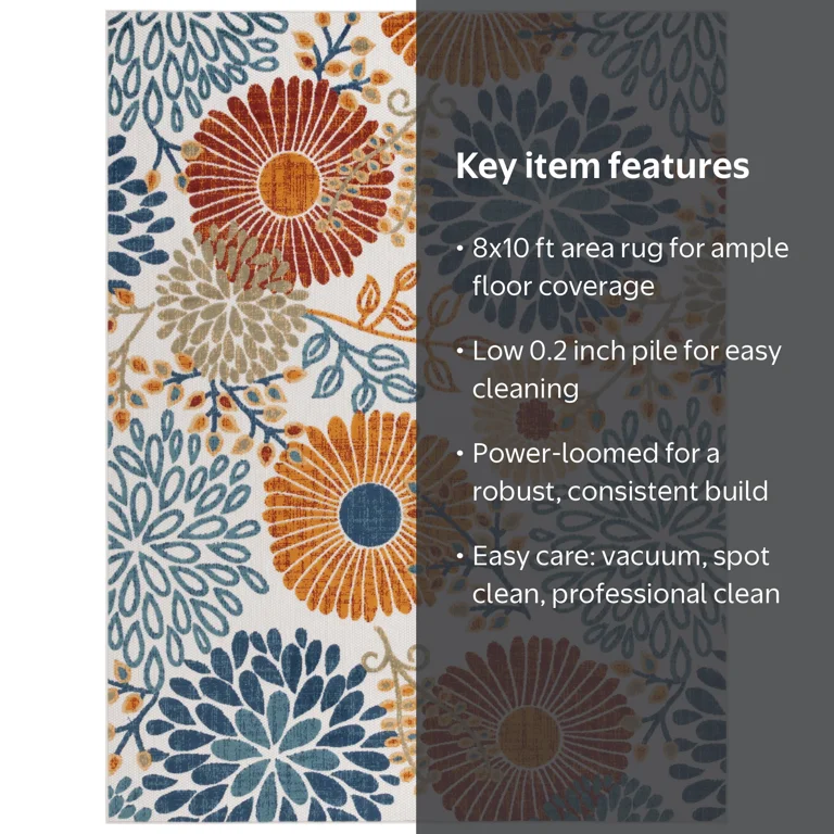 Safavieh Cabana Garnet Cream/Red 8'X10' Indoor/Outdoor Area Rug