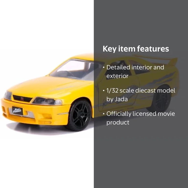 Jada Toys Nissan Skyline GT-R BCNR33 Fast & Furious 1/32 Diecast