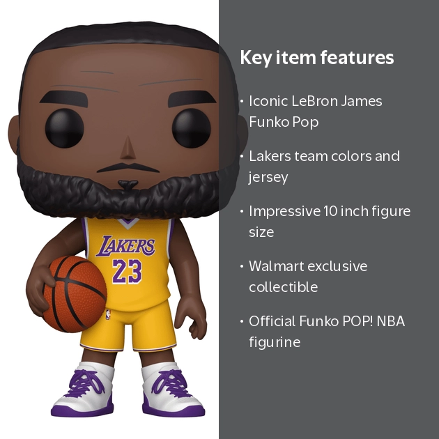 Funko POP! NBA Lakers, 10 inch LeBron James, Walmart Exclusive