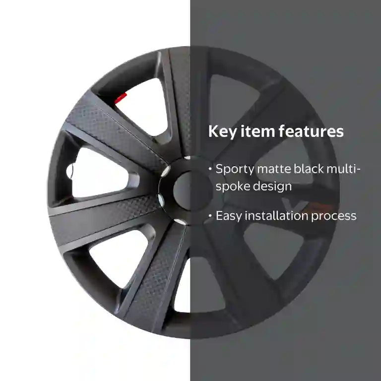 Alpena 15in VR Carbon Wheel Cover Kit Black 4 Pack, Model 58259 Alpena 15in VR Carbon Wheel Cover Kit Black 4 Pack, Model 58259