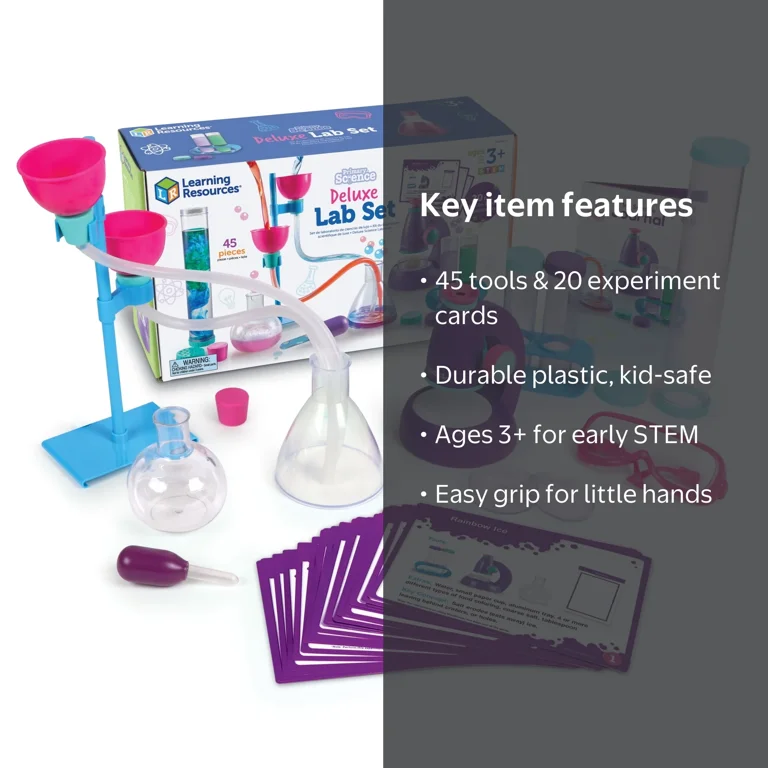 Learning Resources Primary Science Deluxe Lab Set, Experiments for
