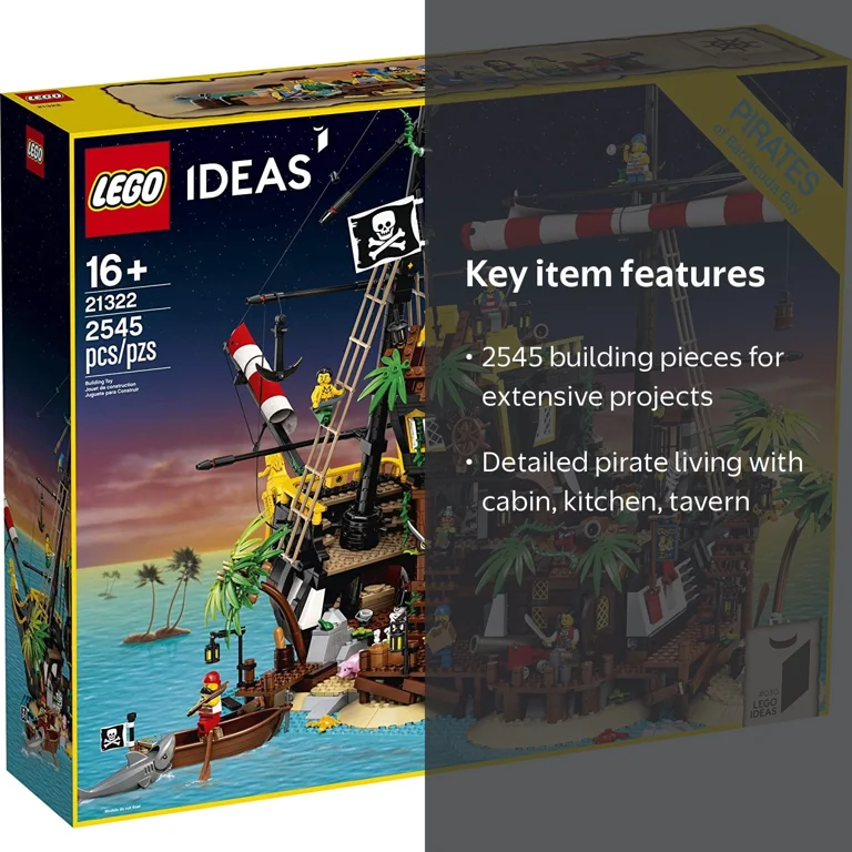 LEGO, Pirates of Barracuda Bay, 21322, 2545 Pieces - Walmart.com