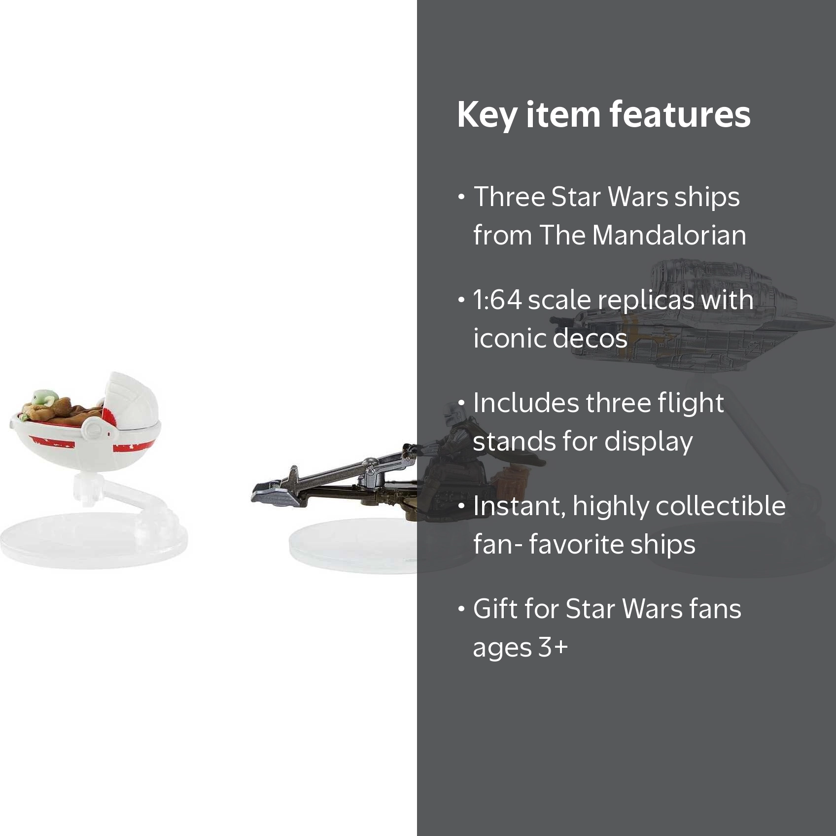 Hot Wheels Star Wars Starships 3-Pack Inspired by The Mandalorian