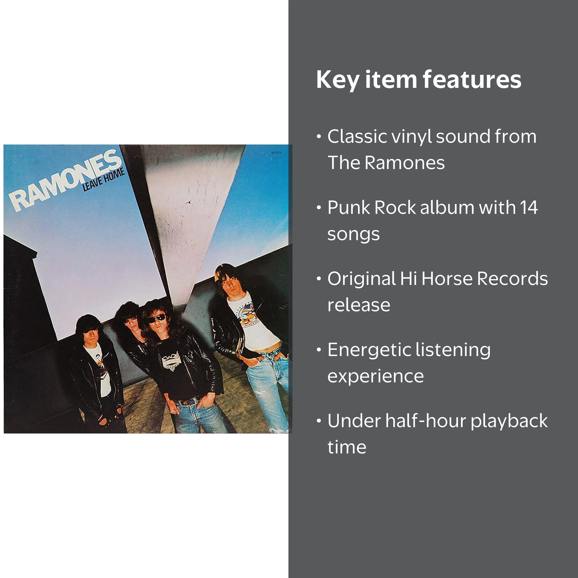 RAMONES LEAVE HOME RJ-7208 初回盤111/美盤LP