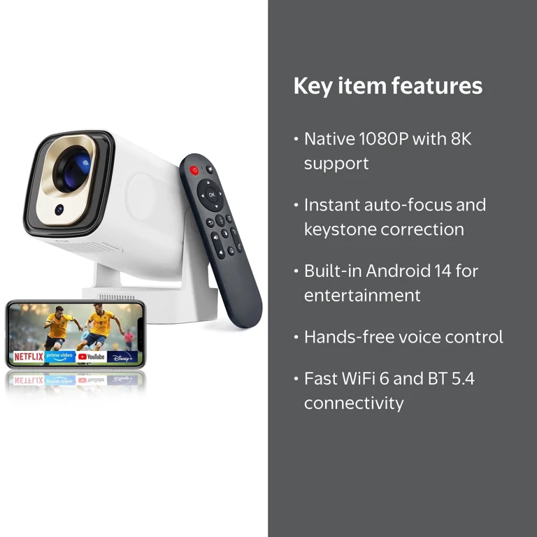 Magcubic Mini Projector HY310, Native 1080P & 4K Support, 330 ANSI