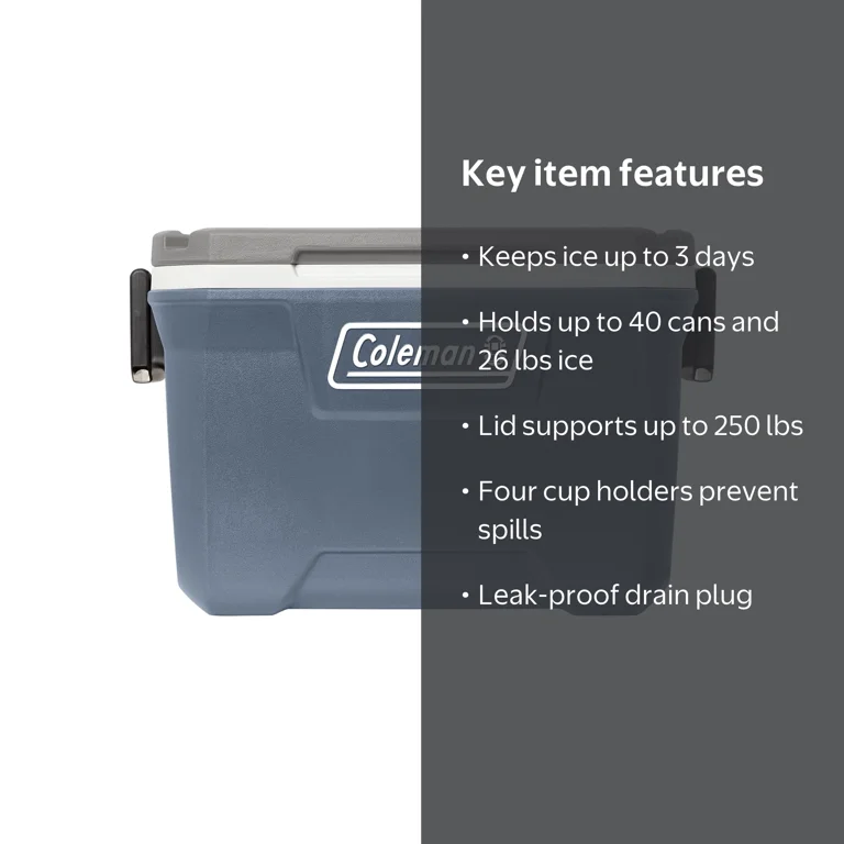 Coleman® 316 Series™ 52-Quart Ice Chest Cooler, Lakeside Blue, EZ