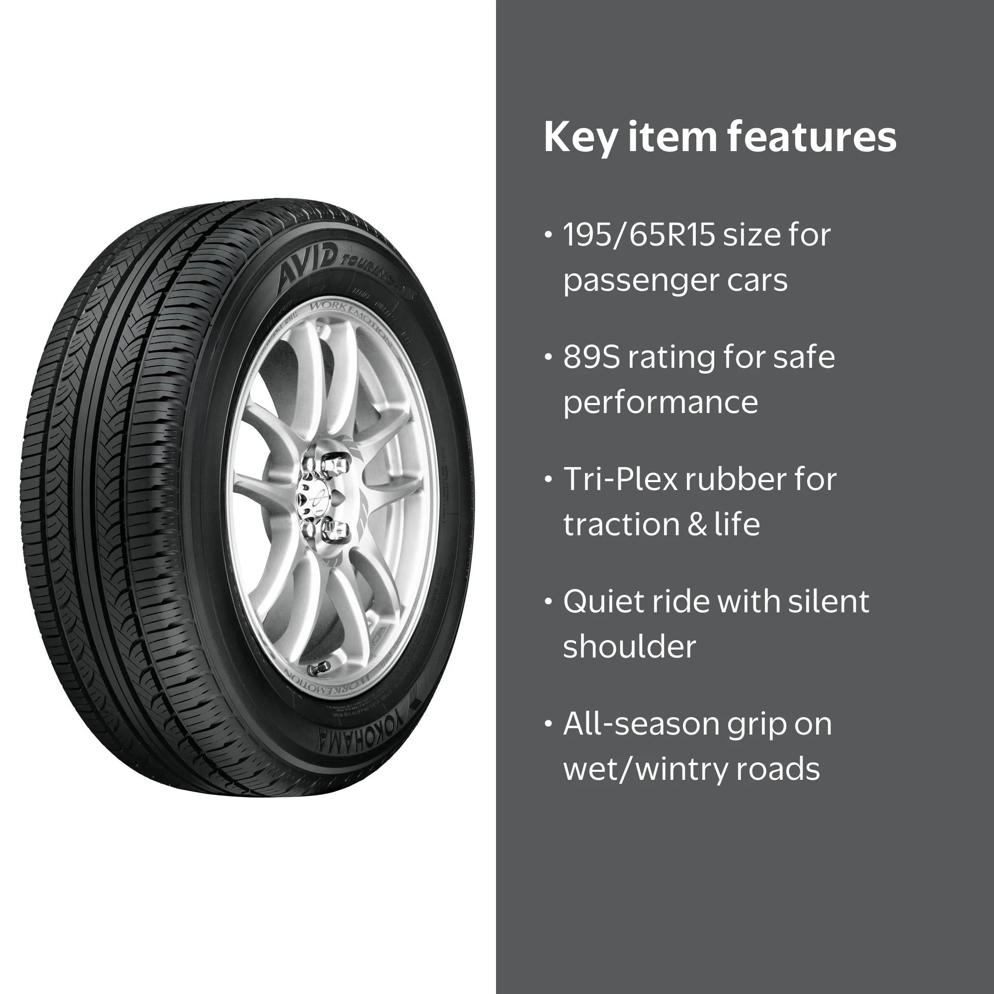 Yokohama Avid Touring-S Winter Snow P195/65R15 89S All Season