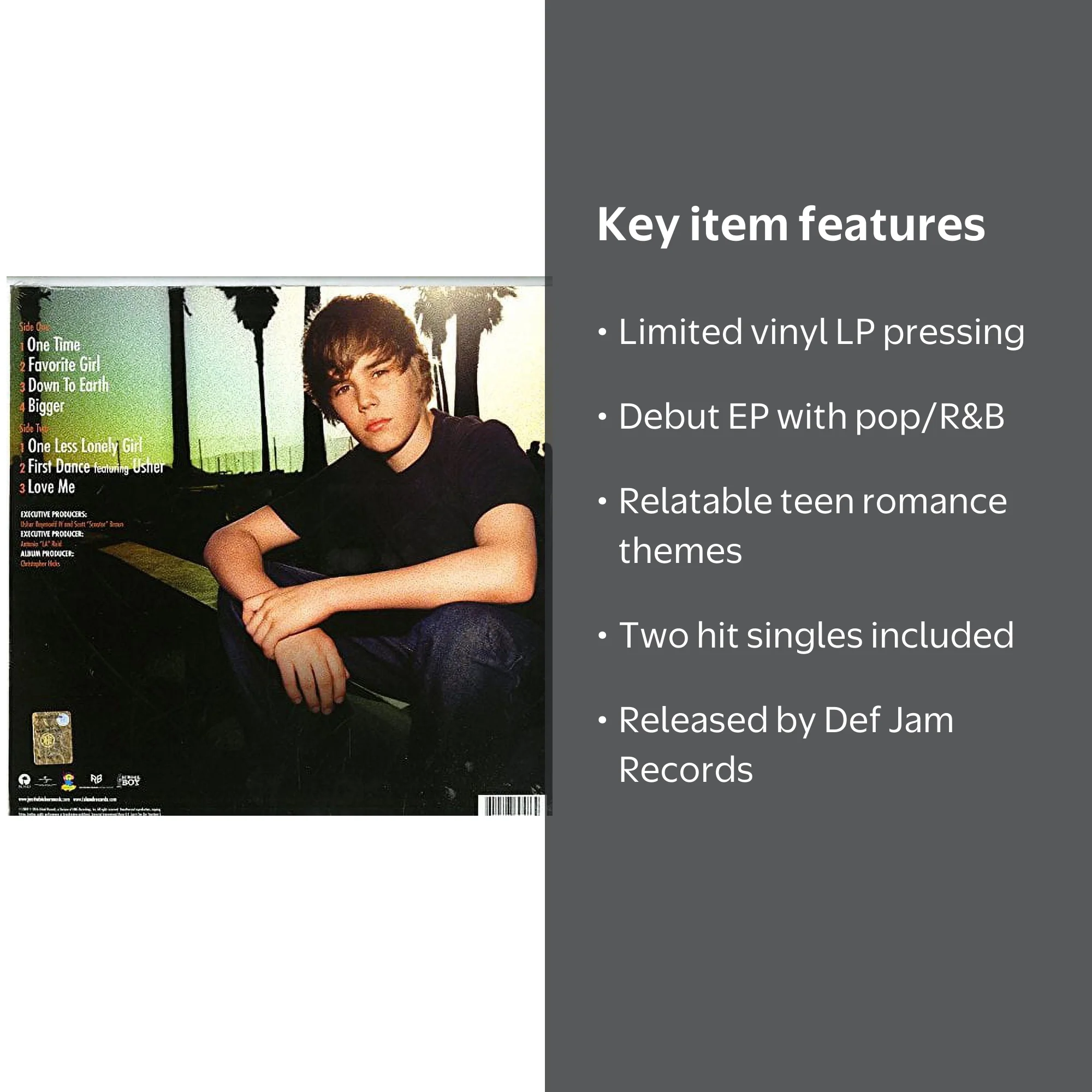 Justin Bieber, Vinyl LP, My World, Limited Edition - Walmart.com