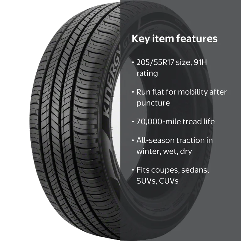 Hankook Kinergy GT (H436B) 205/55R17RF 91H Grand Touring tire for