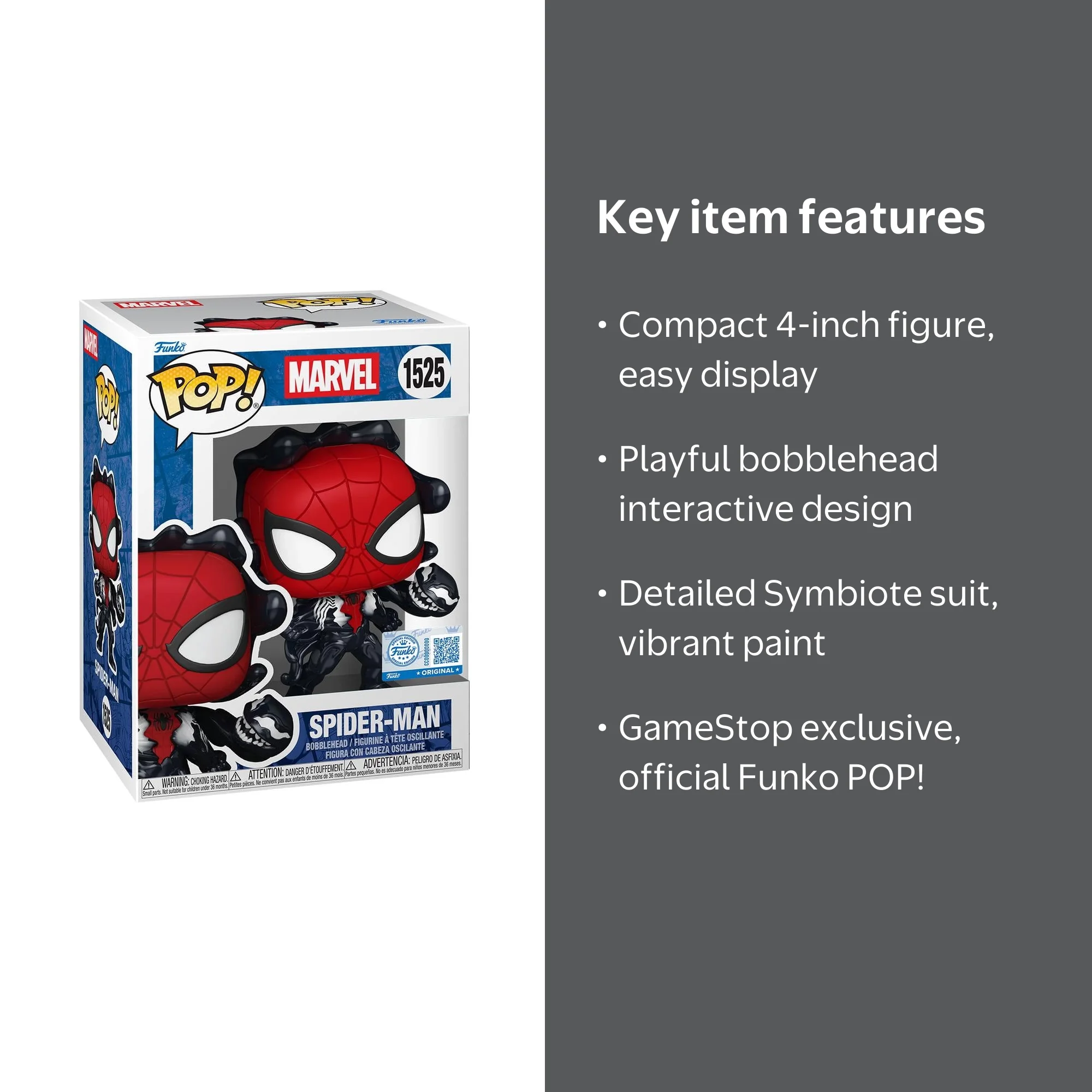 Funko POP! Marvel: Spider-Man Symbiote Vinyl Bobblehead #1525