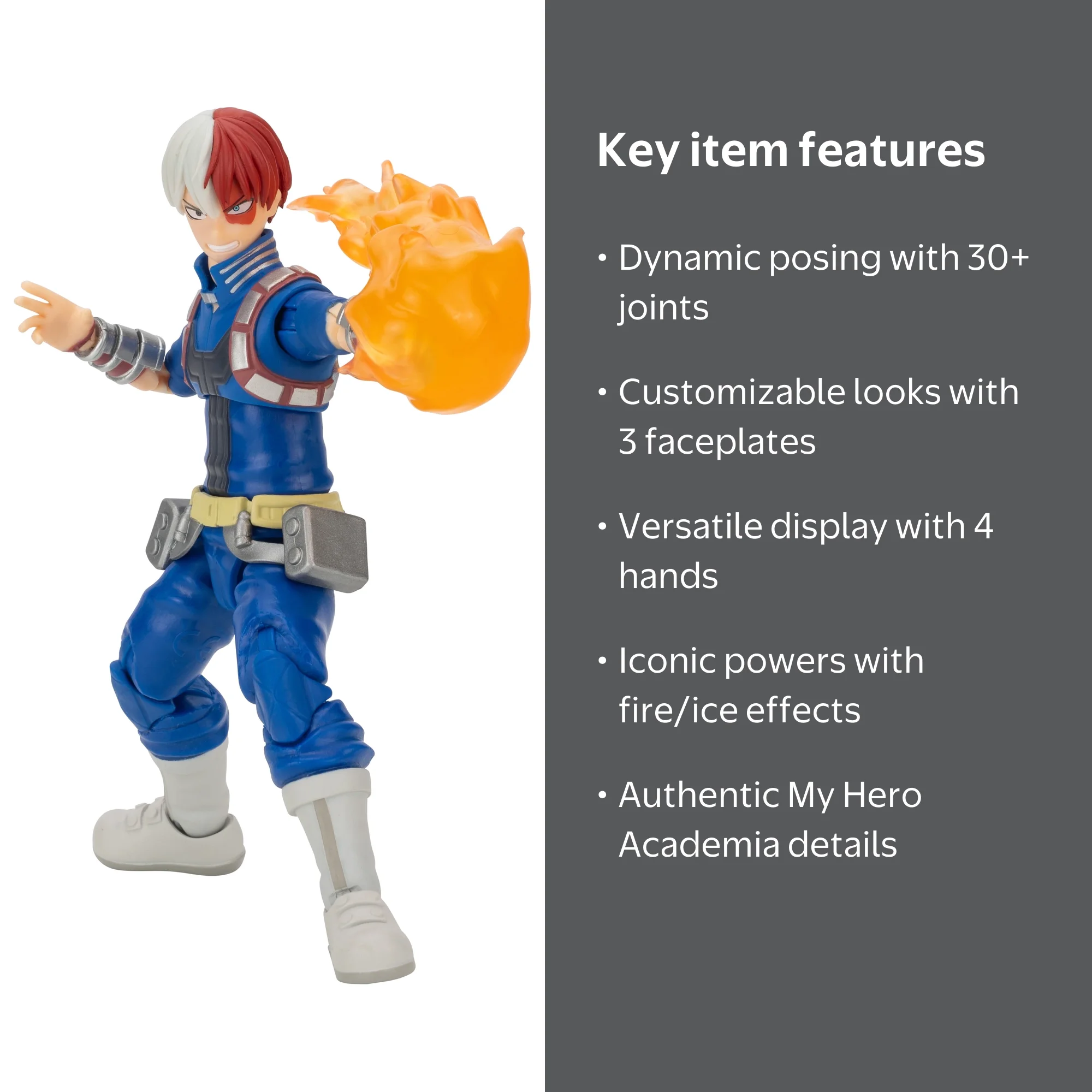 Free Shipping! Total Anime Shoto Todoroki 6.5 inch Action Figure