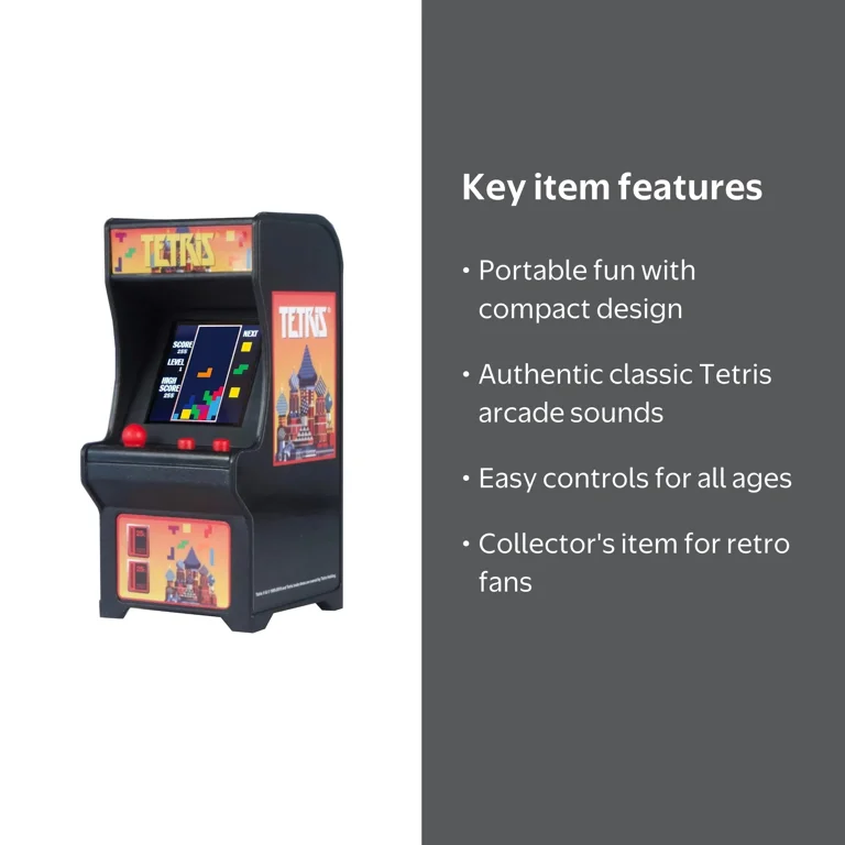 Tiny Arcade Tetris Miniature Arcade Game, Compact - Walmart.com