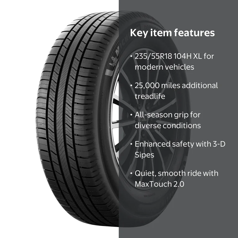 Michelin Defender 2 Tire, 235/55R18 104H XL, All-Season - Walmart.com