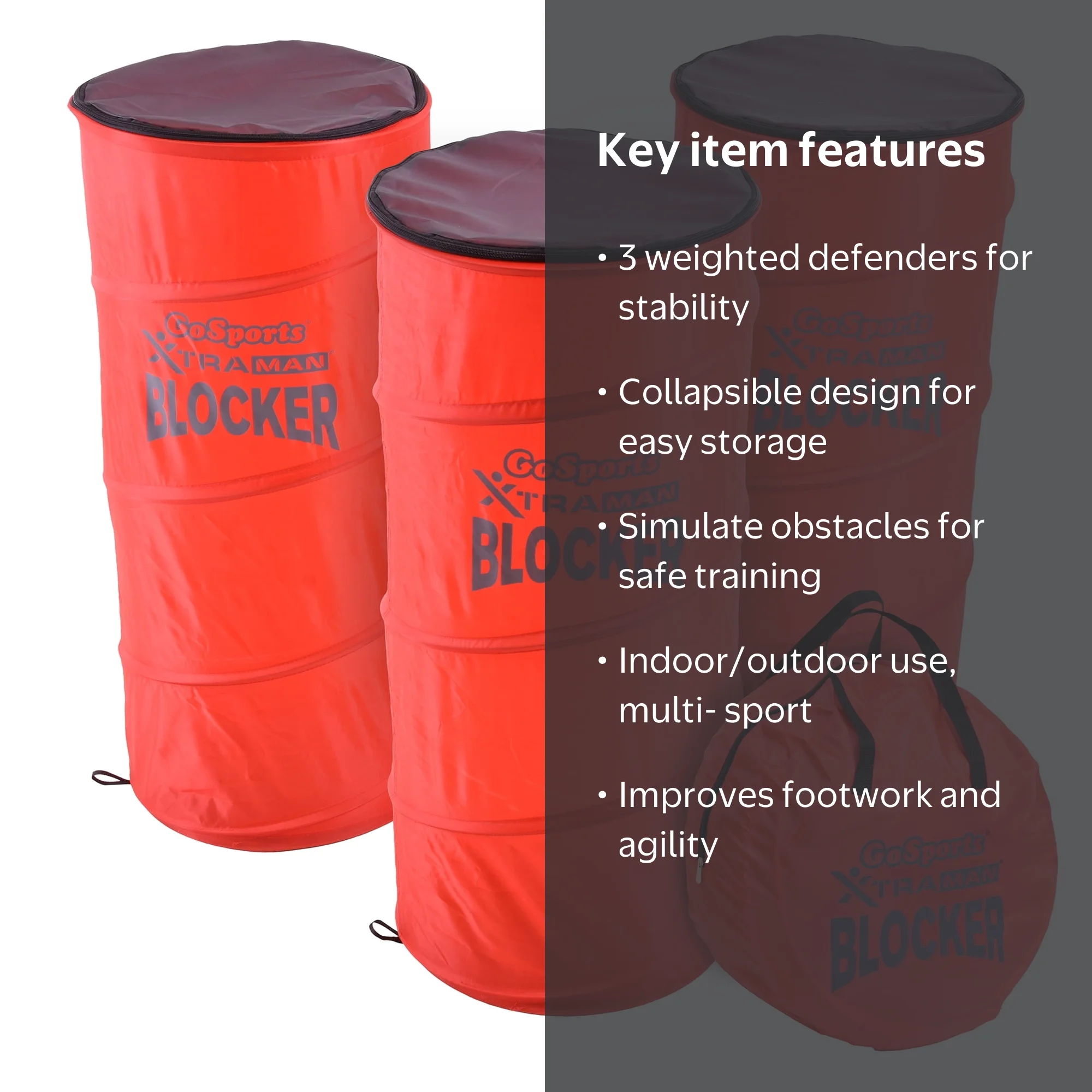 GoSports XTRAMAN Blocker Pop-Up Defenders 3pk for Major Sports