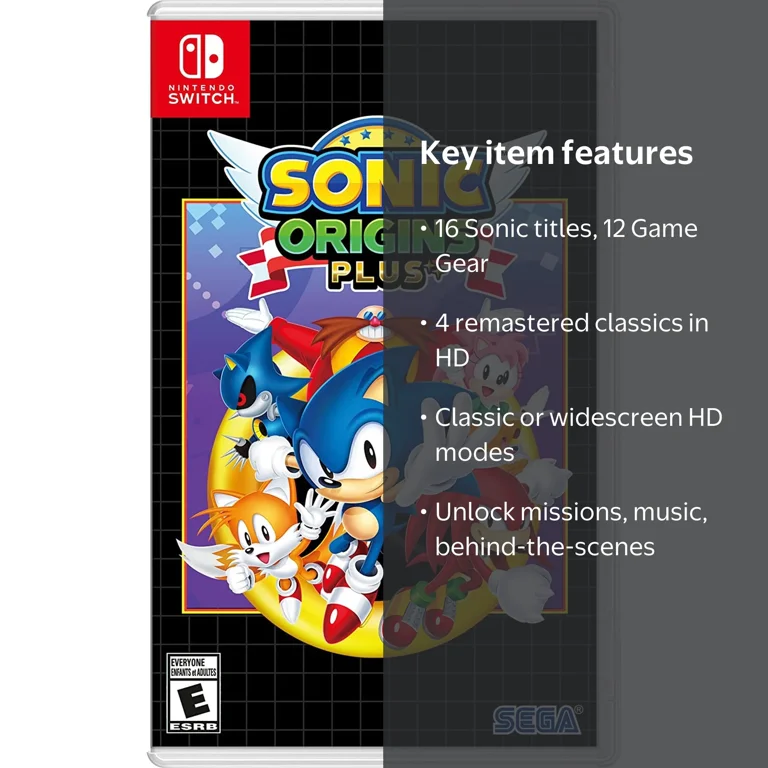 Sonic Origins Plus - SEGA Sonic Games for Nintendo Switch with 16