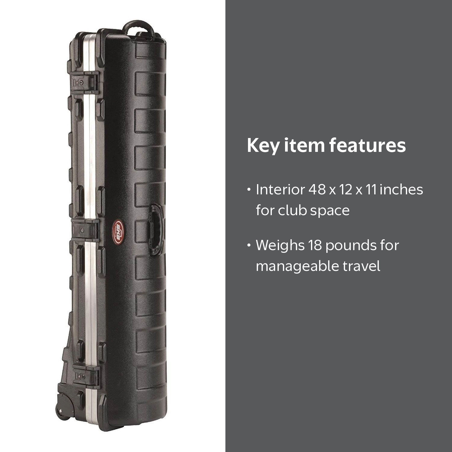 SKB Cases Portable Club Carry Deluxe ATA Golf Bag Travel Case with