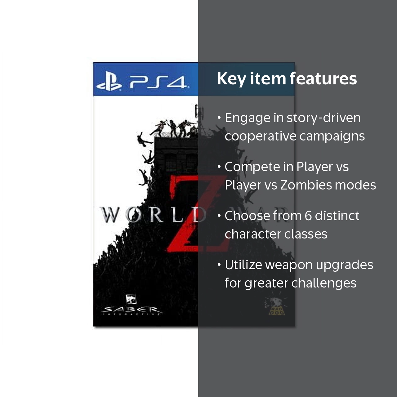 Focus Home Interactive, PlayStation 4 Game, World War Z, English