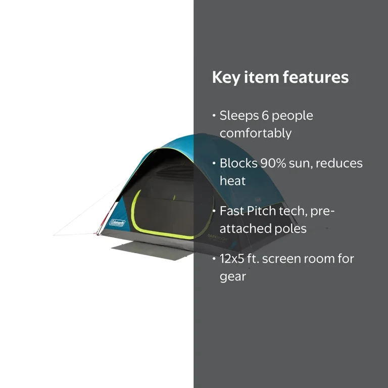 Coleman 6-Person Stardome Dark Room Tent - Walmart.com