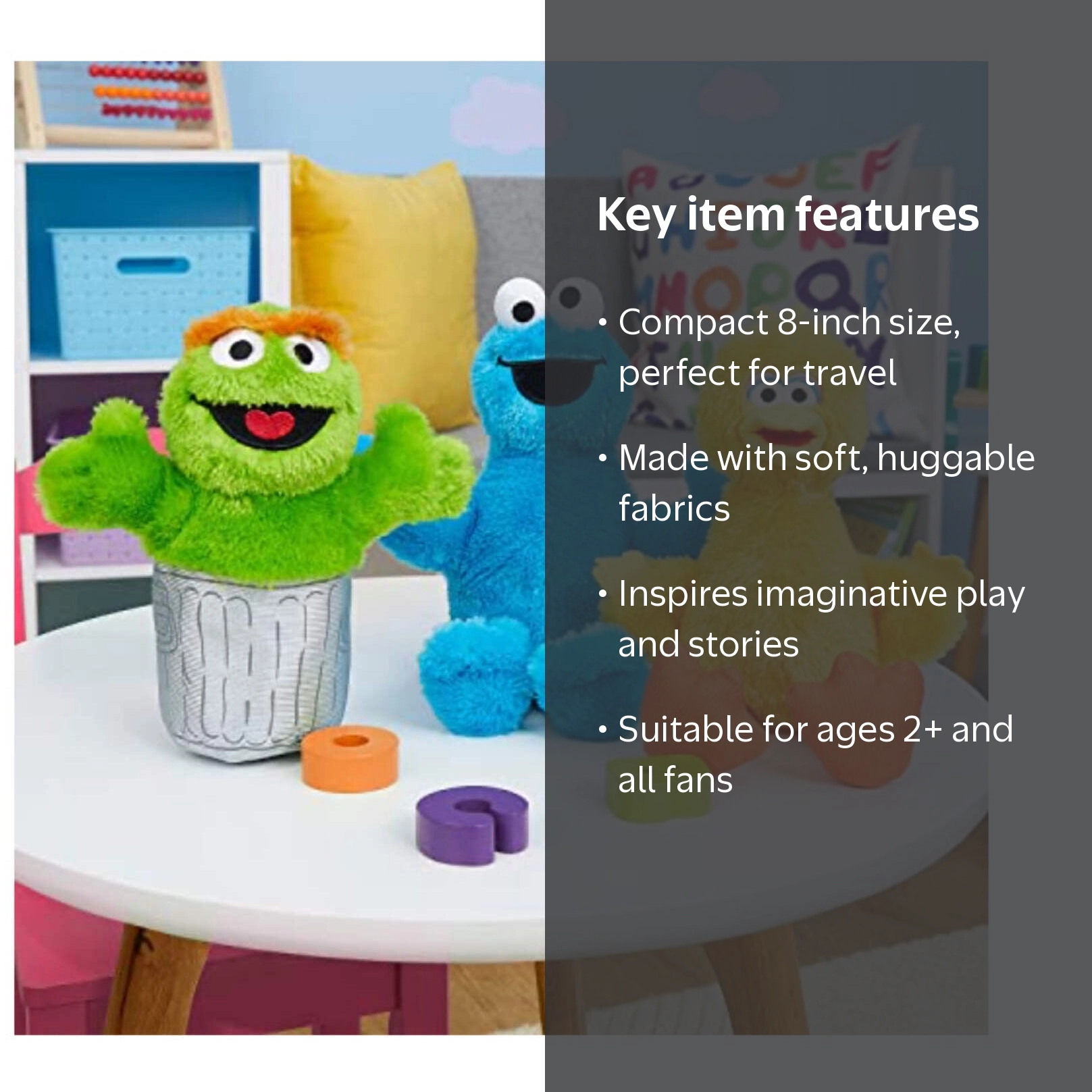 Sesame Street Friends 8‚Äù 3pk Plush Set, Cookie Monster Big Bird
