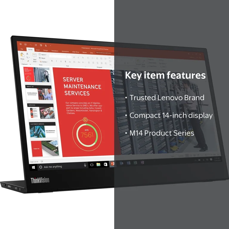 Lenovo ThinkVision M14 Monitor - 14