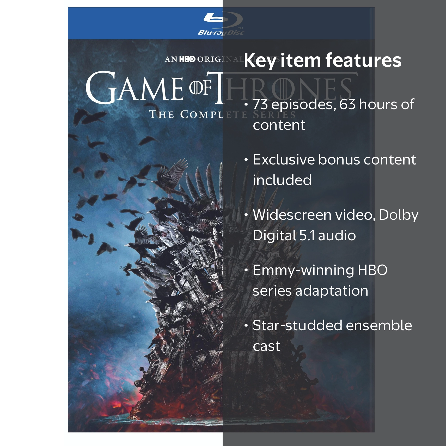 SDS, Game of Thrones: The Complete Series, 73 episodes on 31 discs