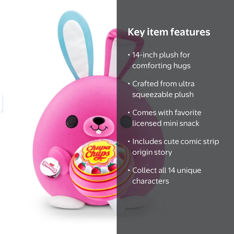 Snackles Super Sized Lapin 14 pouces Snackle par Zuru - Walmart.com
