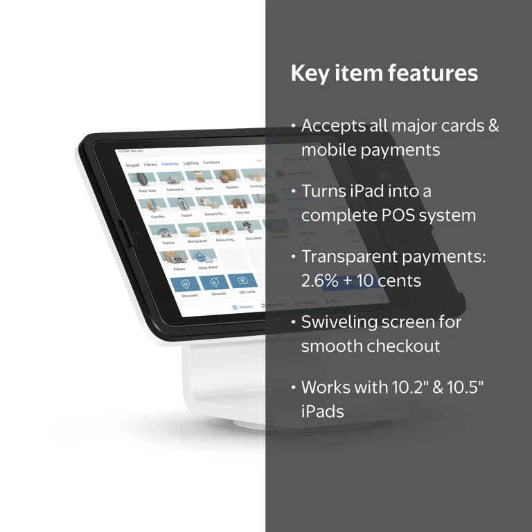 Square POS Stand for iPad - Apple Register, Compatible with 2nd