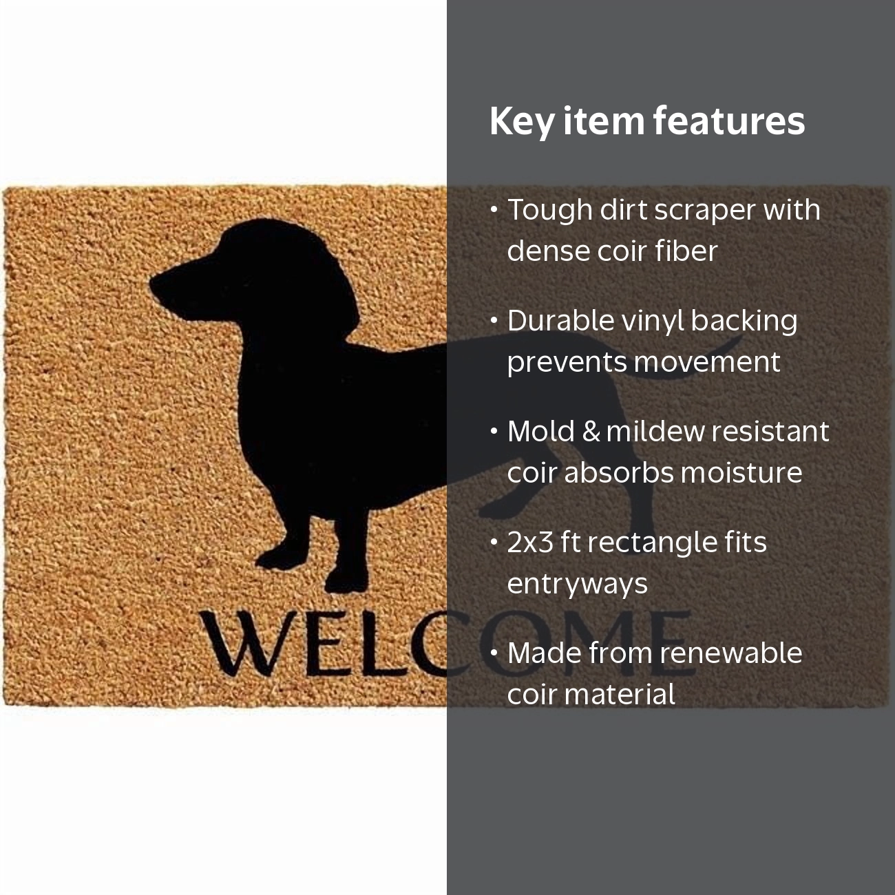 Calloway Mills Dachshund Outdoor Doormat 2' x 3' - Walmart.com