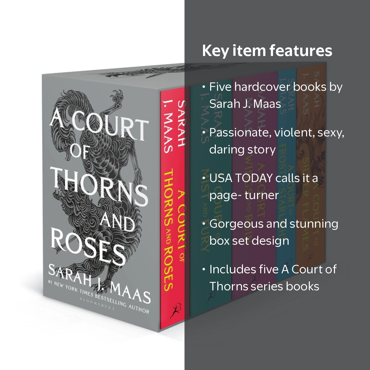 A Court of Thorns and Rosesシリーズ全5巻セット Sarah J. Maas, A Court of Thorns and Roses Box Set, 5 Books