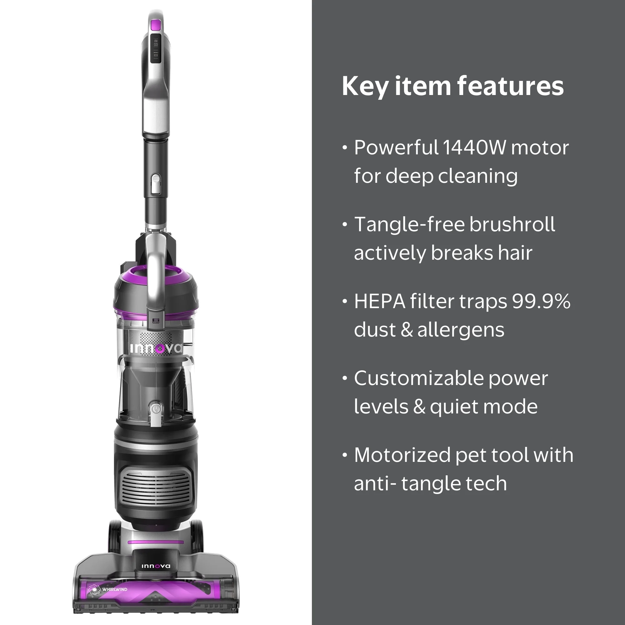 Eureka, Upright Vacuum, 1440W Power, Anti-Tangle Brushroll