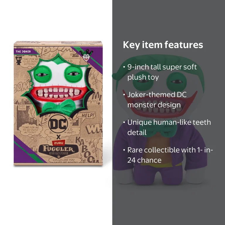 Fuggler, Plush Collectible Toy, 9 inch, DC Comics Joker - Walmart.com