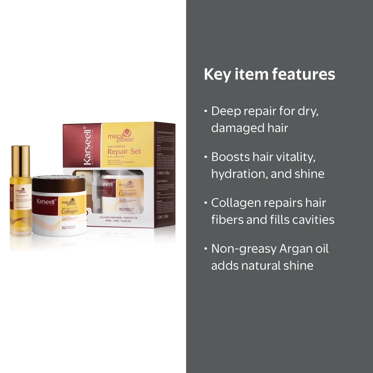 Karseell Collagen Hair Treatment, Deep Repair Hair Mask, Argan Oil
