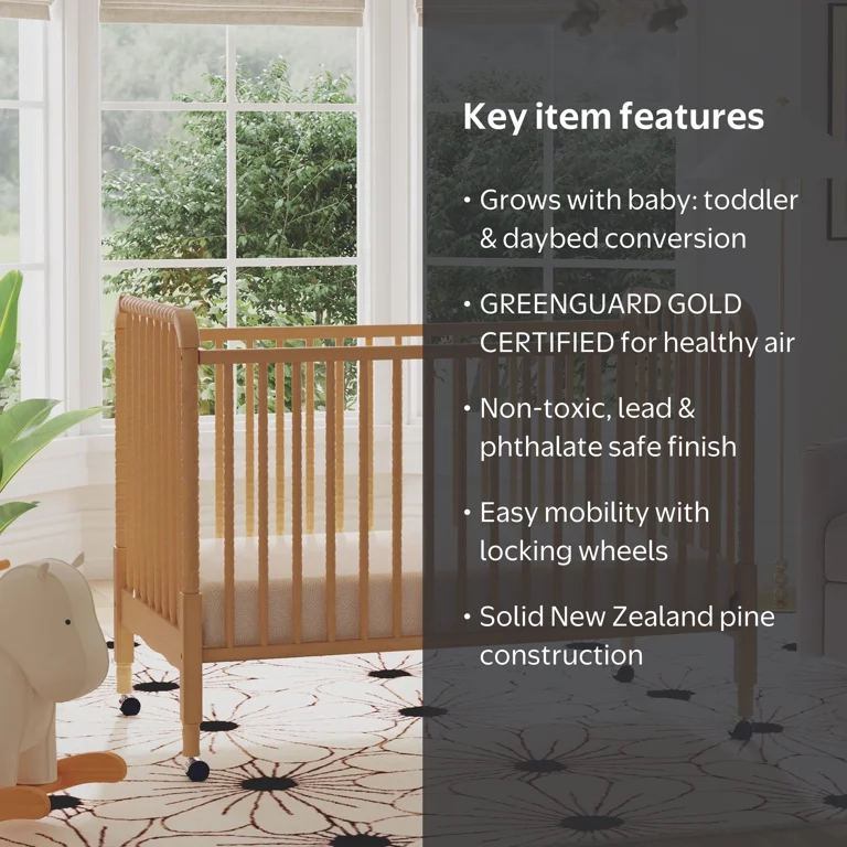 daVinci Jenny Lind 3-in-1 Convertible Stationary Crib in Honey