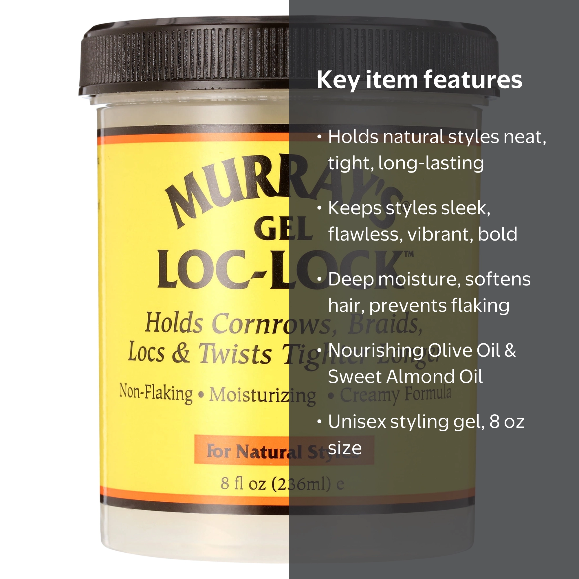 Murray's, Loc-Lock Gel, 8 oz, Moisturizing Unisex, Contains Olive