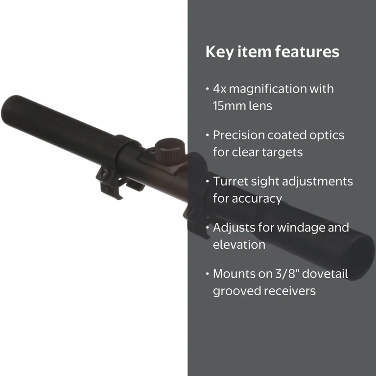 Crosman 4x15mm Airgun Scope 0410 - Walmart.com