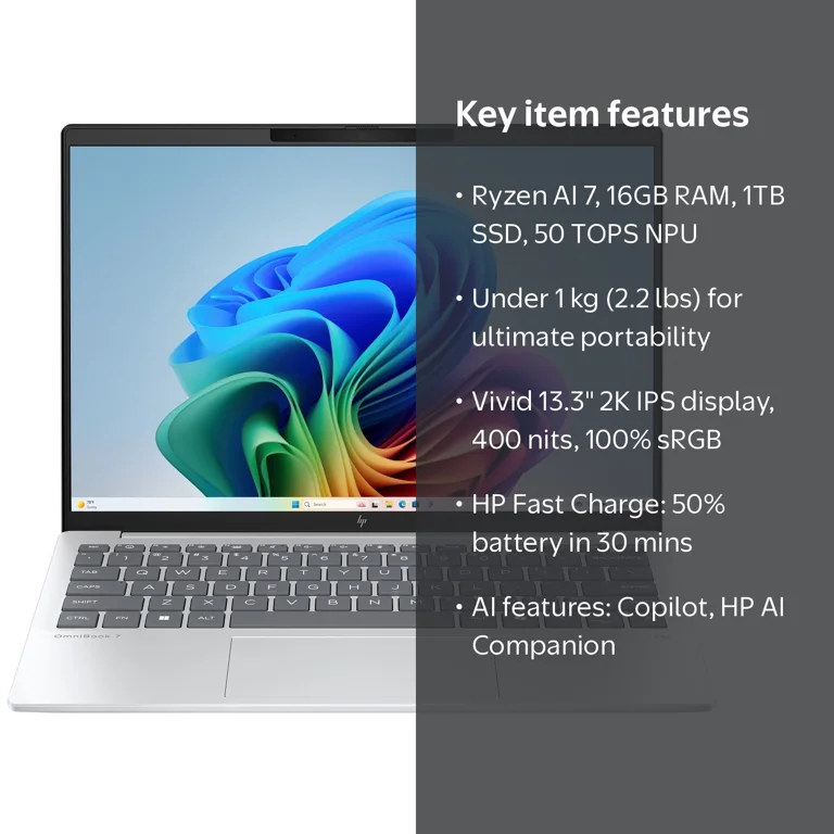 HP OmniBook 7 Laptop Computer 13.3