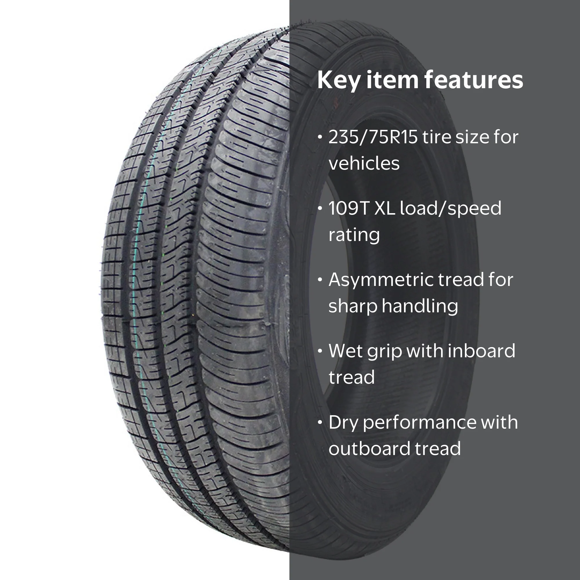 Zeetex, Passenger Tire, ZT3000 235/75R15 109T XL, All Season
