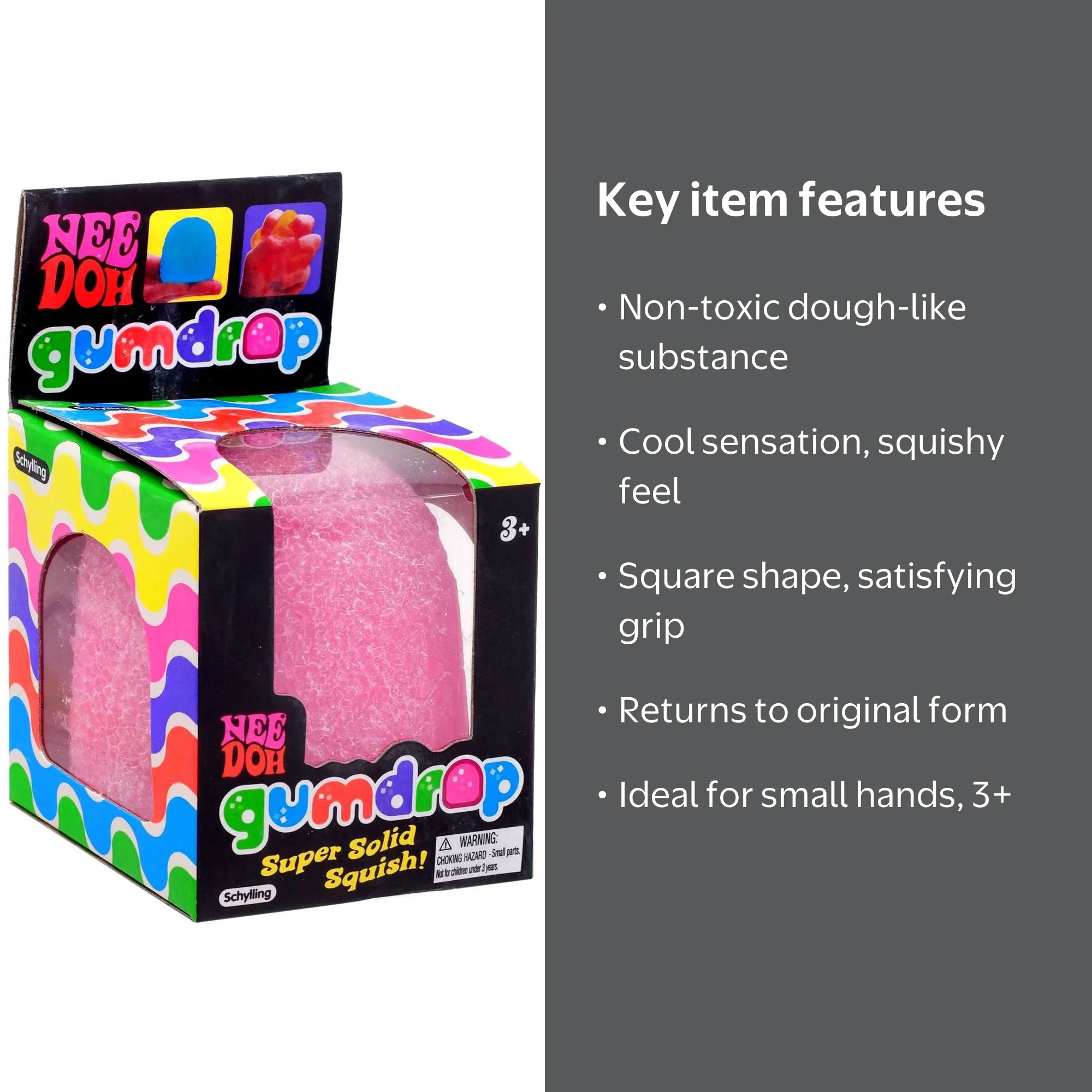 NeeDoh Gumdrop Stress Ball (Pink) for Preschool, 1ct - Walmart