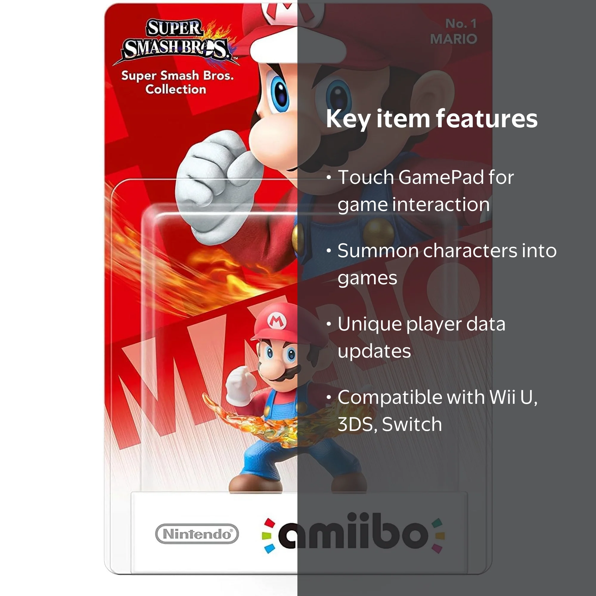 Nintendo Mario Amiibo, Super Smash Bros Series, Switch, 3DS, Wii U