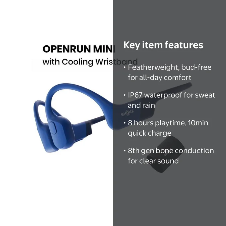Shokz OpenRun Mini Bone Conduction Bluetooth Headphones