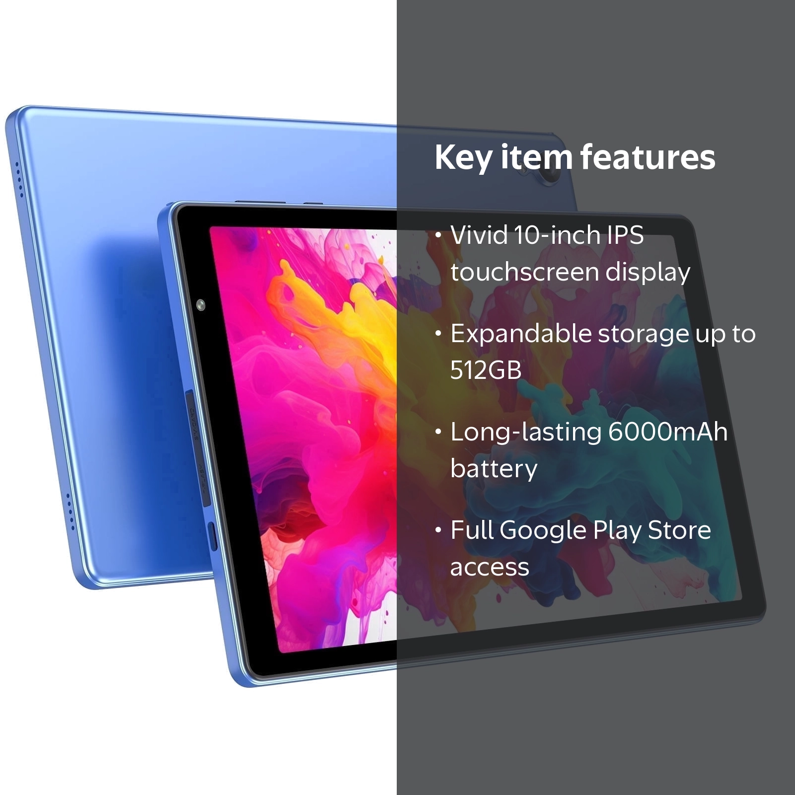 Baken 10.1'' Android 12 Tablet, 2GB RAM, 32GB, Quad-Core, Dual