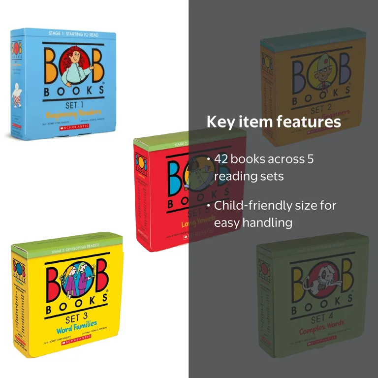 Bob Books 英語絵本 セット まとめ売り Books LTD Complete Set of Bob Books, Sets 1-5 (42 books) - Walmart.com
