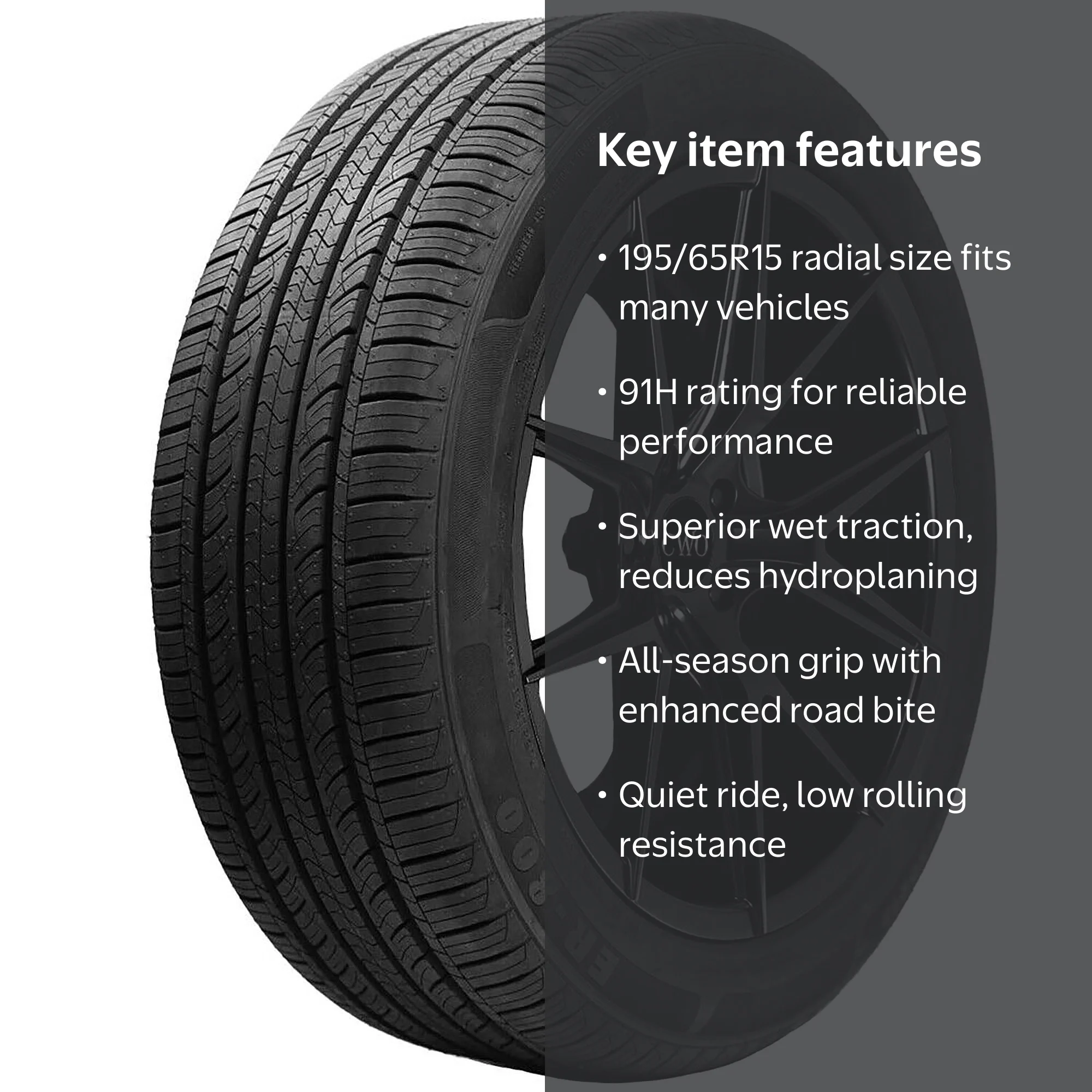 Advanta ER800 All Season 195/65R15 91H Passenger Tire - Walmart.com