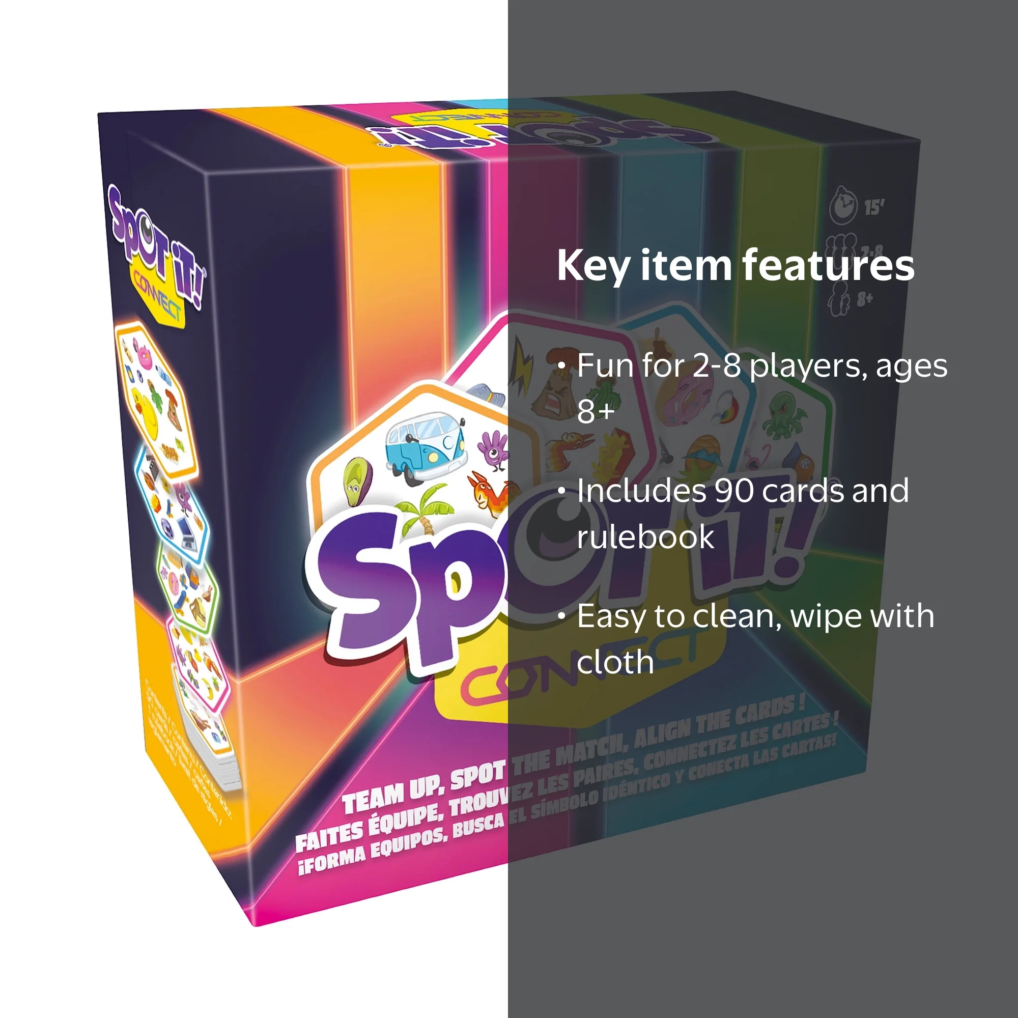 Zygomatic, Spot it! Connect, 90 Cards, Fast-paced Reflex Game