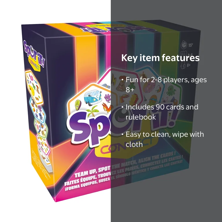 Zygomatic, Spot it! Connect, 90 Cards, Fast-paced Reflex Game