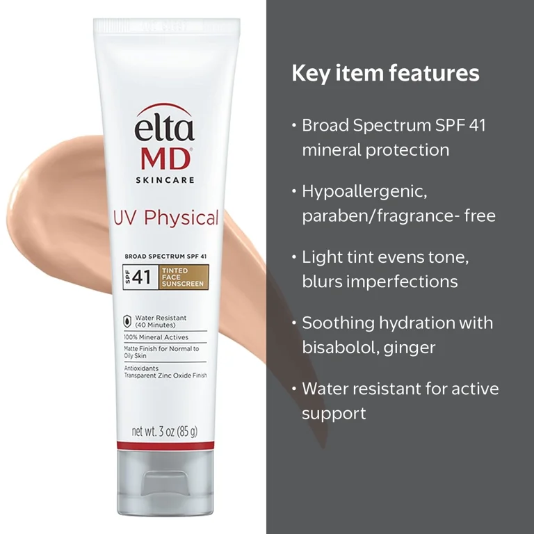 EltaMD UV Physical Tinted Mineral Sunscreen for Face - SPF 41