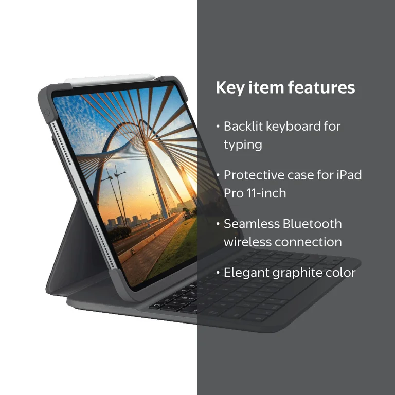 Free Shipping! Logitech SLIM FOLIO PRO Backlit Bluetooth Keyboard Free Shipping! Logitech SLIM FOLIO PRO Backlit Bluetooth Keyboard