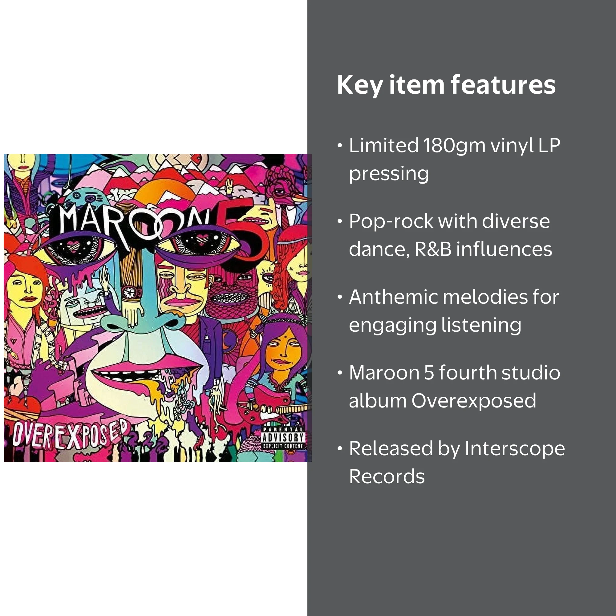 Maroon 5 - Overexposed - Music & Performance - Vinyl - Walmart.com