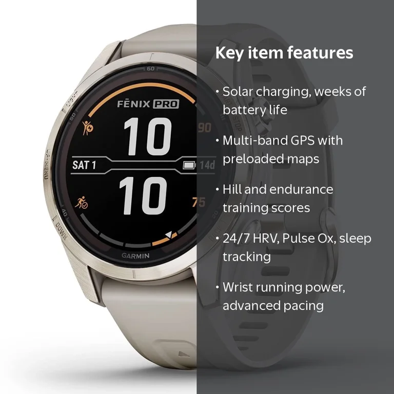 Free Shipping! Garmin fēnix 7S Pro Sapphire Solar, Multisport GPS